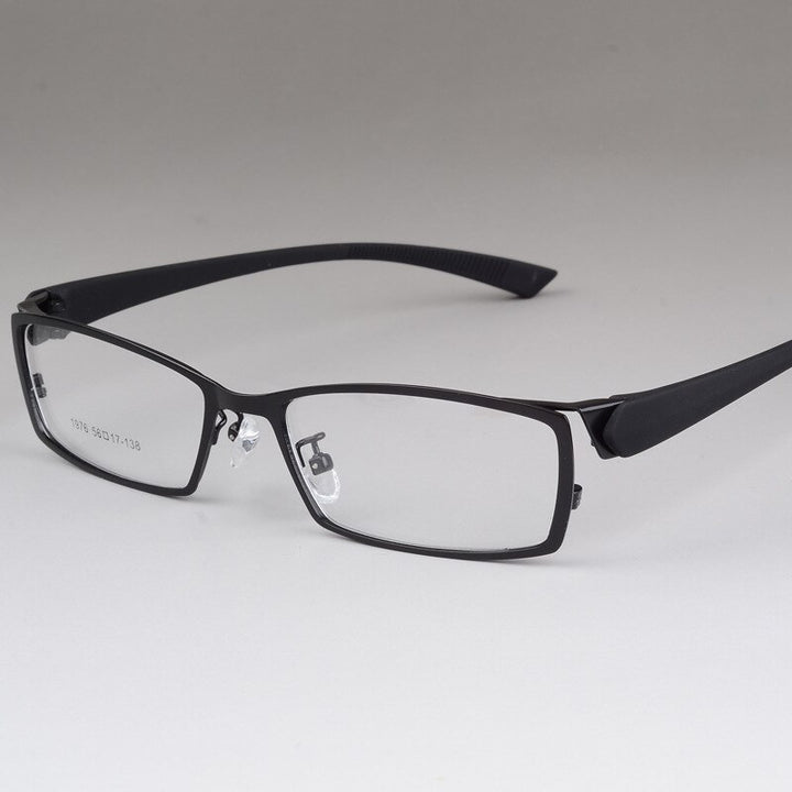 Bclear Men's Alloy Frame Full Rim Square Eyeglasses S1976 Full Rim Bclear black