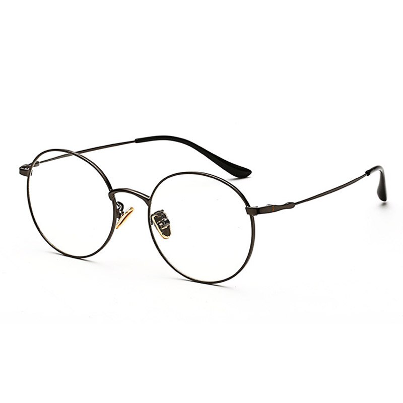 Hotochki Unisex Full Rim Round Alloy Frame Eyeglasses 77507 Full Rim Hotochki gray