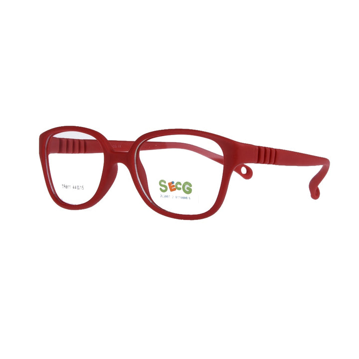 Secg's Unisex Children's Full Rim Square Tr 90 Titanium Eyeglasses Tr911 Full Rim Secg C8