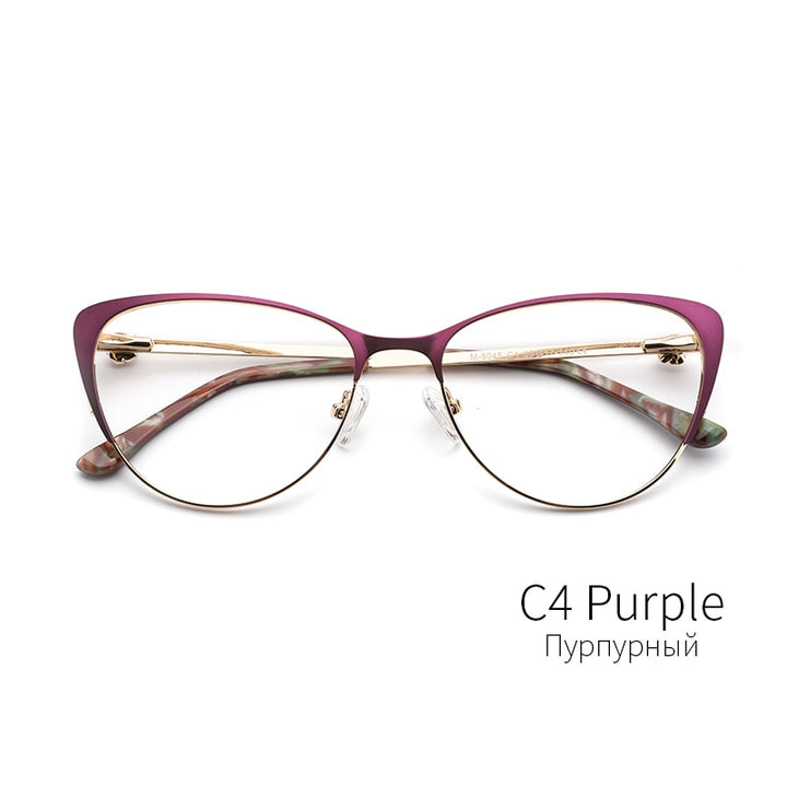 Kansept Metal Women Metal Glasses Frame Cat Eye Eyeglasses Frame 8045 Full Rim Kansept 8045C4