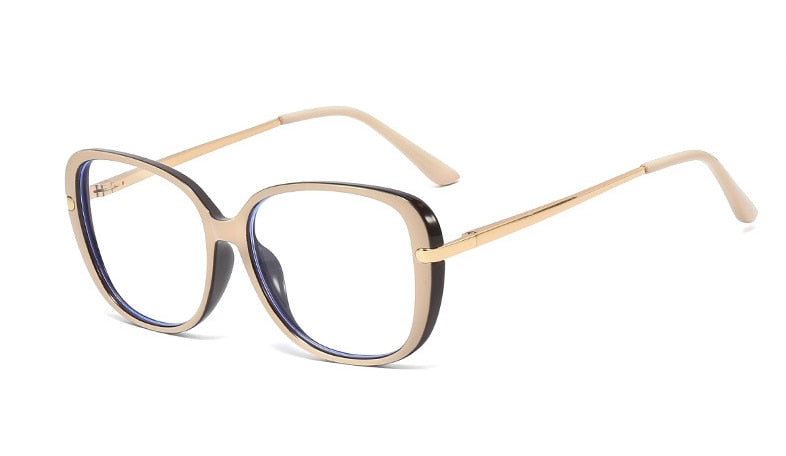 CCspace Unisex Full Rim Cat Eye Tr 90 Titanium Frame Eyeglasses 45836 Full Rim CCspace C4 coffee