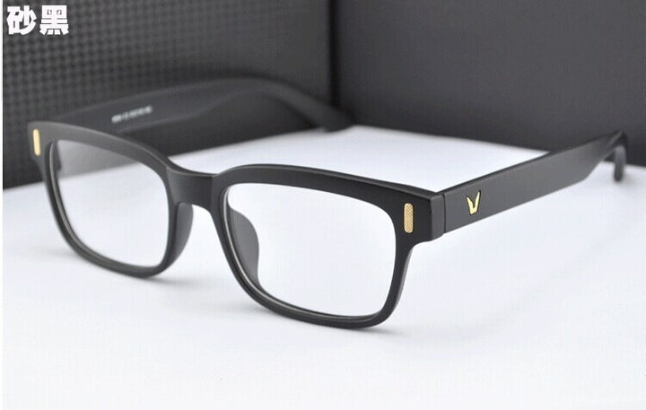 Unisex Eyeglasses V-Shaped Frame Plastic Acetate 8084 Frame Brightzone Matte Black  