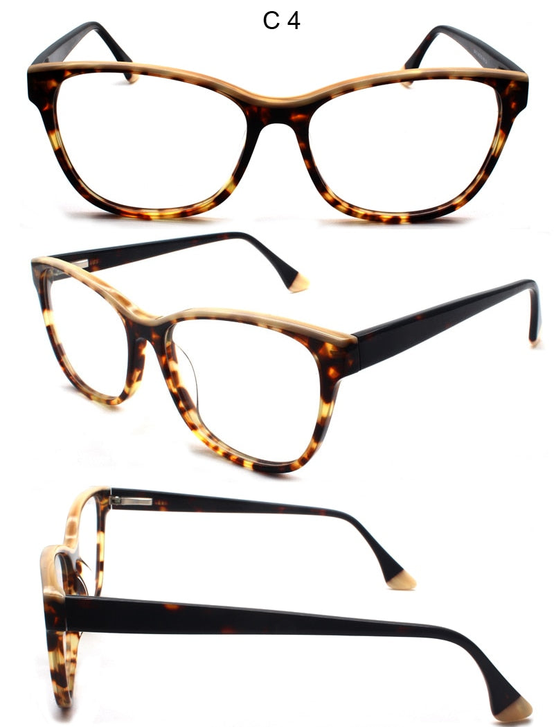Reven Jate Unisex Full Rim Square Acetate Eyeglasses 8043 Full Rim Reven Jate