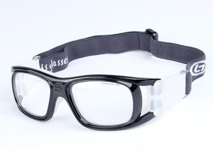 Chashma Ottica Unisex Full Rim Square Acetate Sport Goggle Eyeglasses 0847 Full Rim Chashma Ottica Bright Black