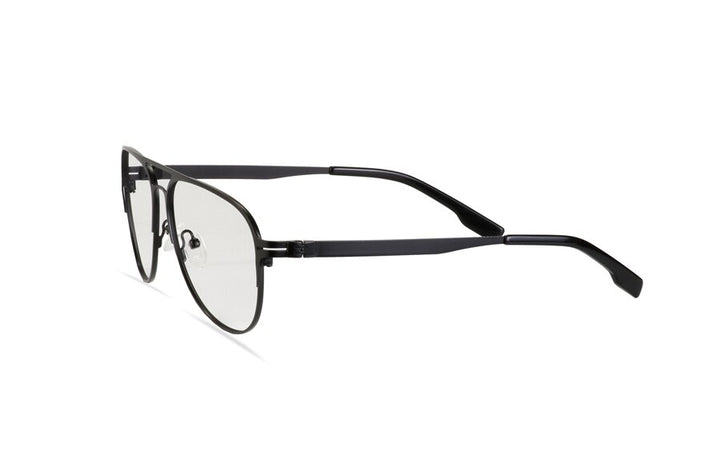 Hotony Men's Full Rim Round Alloy Double Bridge Frame Eyeglasses Full Rim Hotony