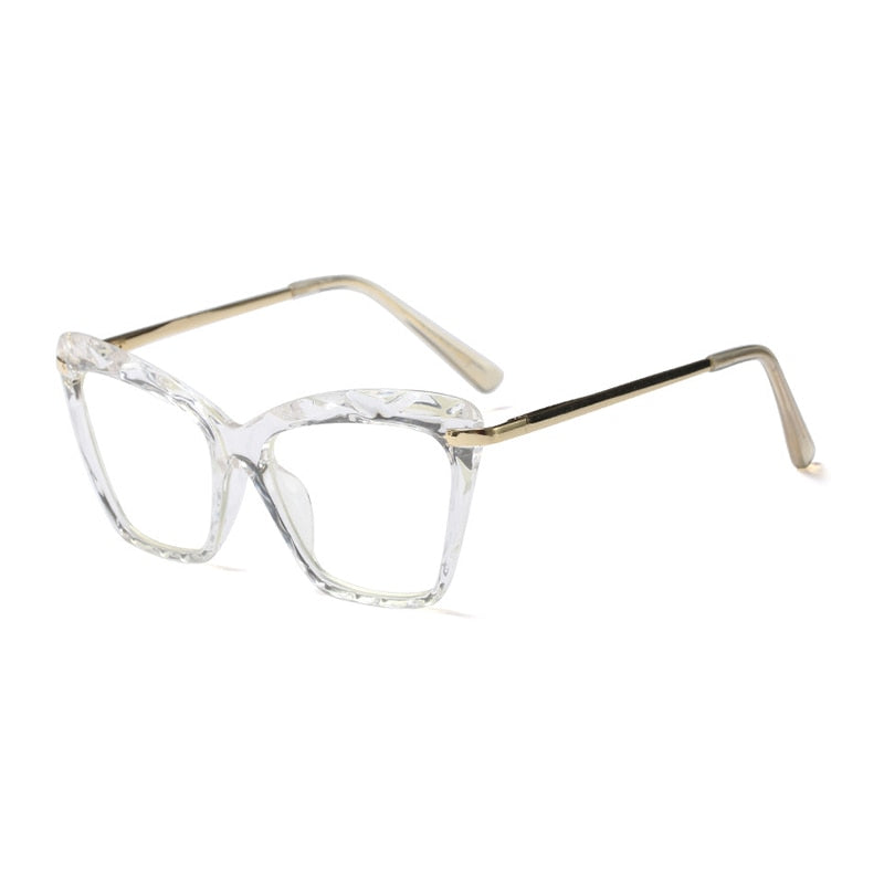 Hotony Women's Full Rim Cat Eye Acetate Frame Eyeglasses 97533 Full Rim Hotony white