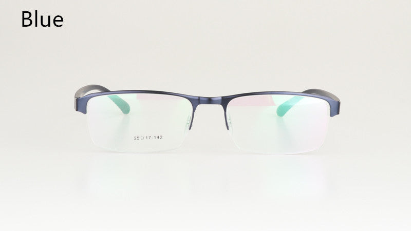 Hdcrafter Men's Semi Rim Rectangle Titanium Alloy Frame Photochromic Reading Glasses 9bs Reading Glasses Hdcrafter Eyeglasses