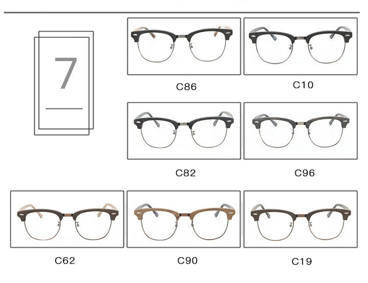 Reven Jate Unisex Full Rim Oval Acetate Eyeglasses Hb027 Full Rim Reven Jate