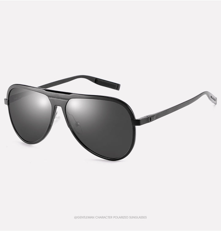 Hdcrafter Men's Full Rim Aluminum Magnesium Round Frame Polarized Sunglasses G9828 Sunglasses HdCrafter Sunglasses