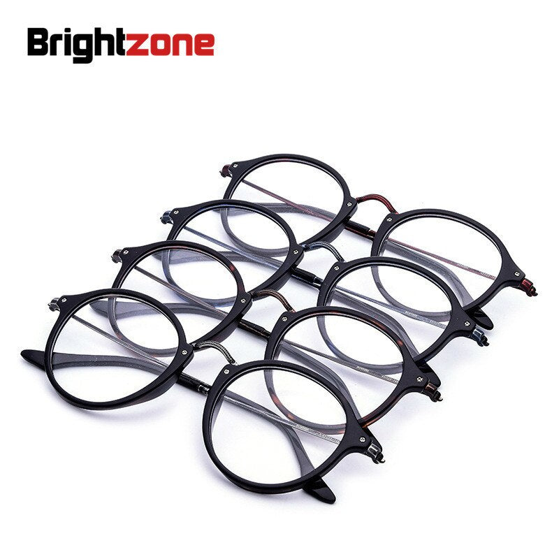 Unisex Eyeglasses Round Frame Acetate Glasses 0446 Frame Brightzone   