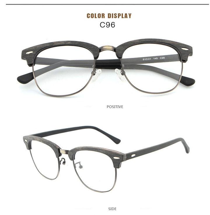 Reven Jate Unisex Full Rim Oval Acetate Eyeglasses Hb027 Full Rim Reven Jate