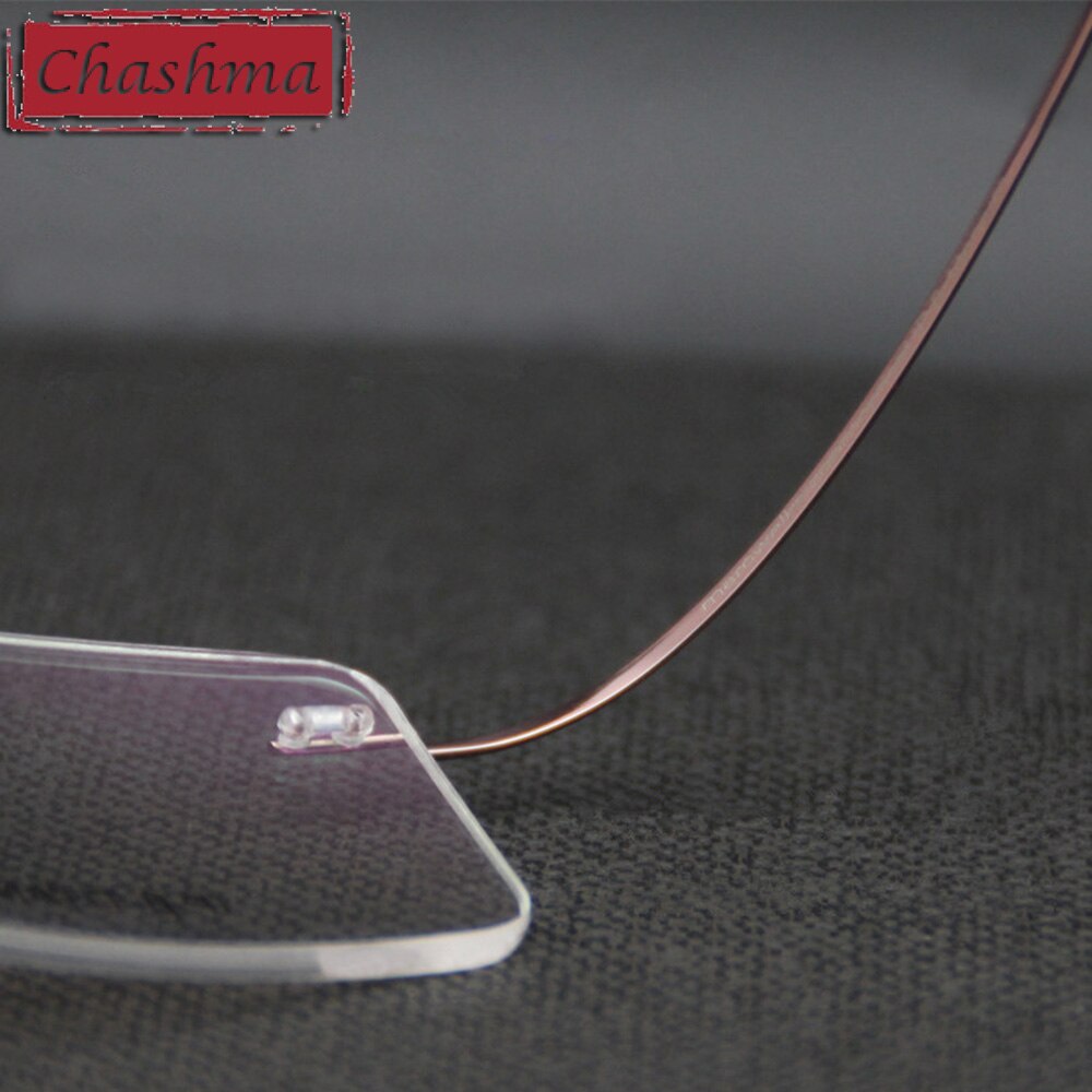 Chashma Unisex Rimless Rectangle Titanium Eyeglasses T788 Rimless Chashma