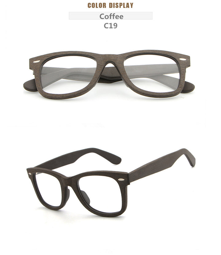 Hdcrafter Unisex Full Rim Square Round Wood Frame Eyeglasses Lhb031 Full Rim Hdcrafter Eyeglasses