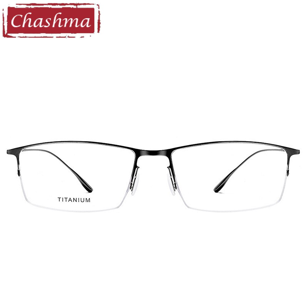 Chashma Men's Semi Rim Square Titanium Eyeglasses 2611 Semi Rim Chashma