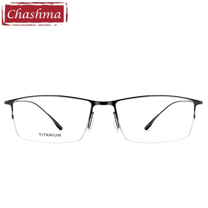 Chashma Men's Semi Rim Square Titanium Eyeglasses 2611 Semi Rim Chashma