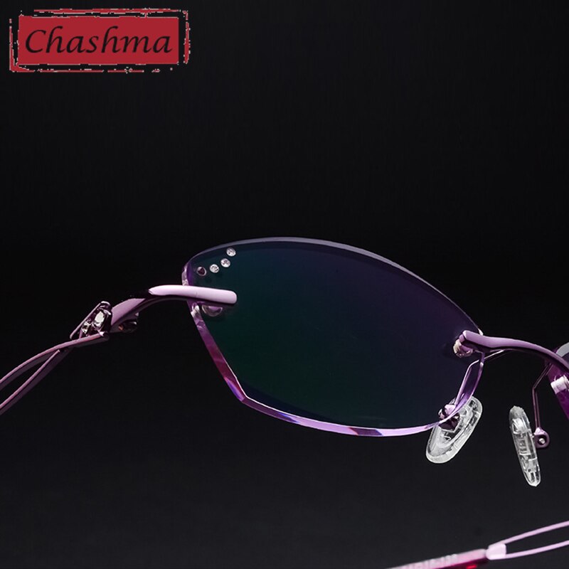 Chashma Women's Rimless Oval Titanium Eyeglasses 2314 Rimless Chashma