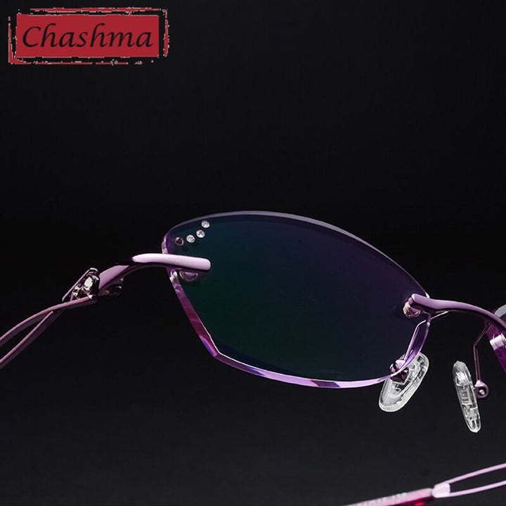 Chashma Women's Rimless Oval Titanium Eyeglasses 2314 Rimless Chashma