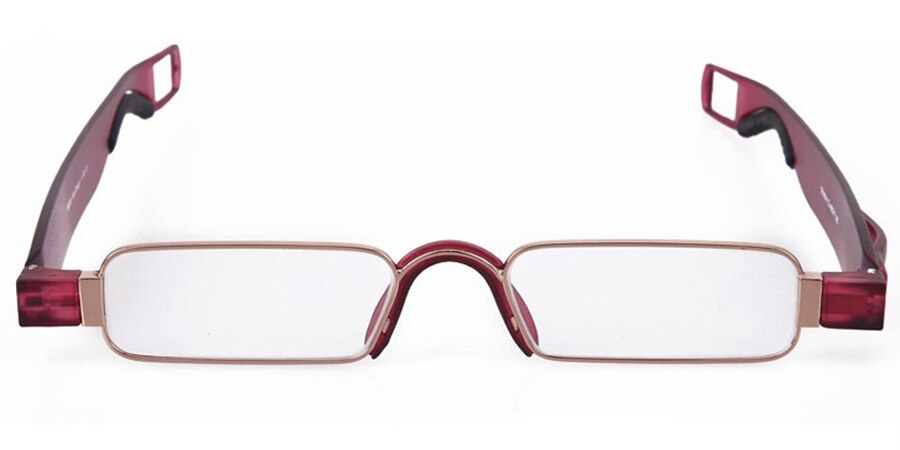 Brightzone Unisex Semi Rim Acetate Alloy Reading Glasses 360f Reading Glasses Brightzone +100 C4