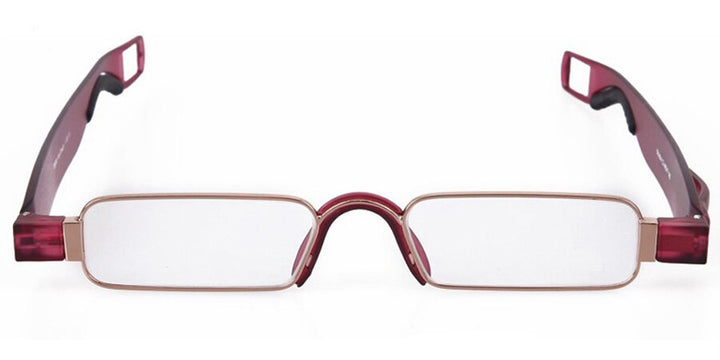 Brightzone Unisex Semi Rim Acetate Alloy Reading Glasses 360f Reading Glasses Brightzone +100 C4