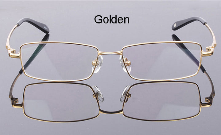 Hotochki Men's Full Rim Rectangular Titanium Frame Eyeglasses 2256 Full Rim Hotochki