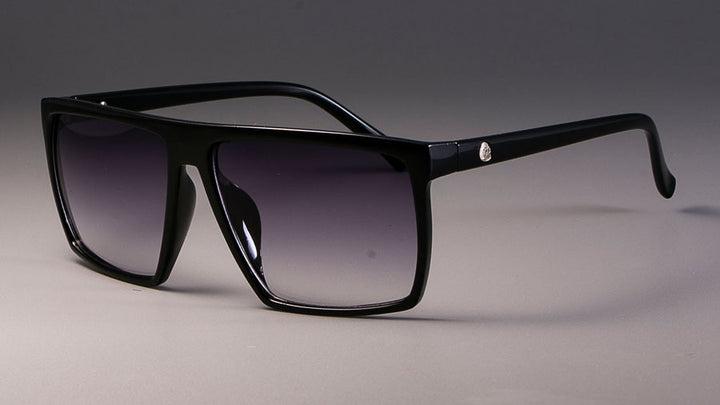 CCspace Unisex Full Rim Acetate Square Frame Steampunk Sunglasses Kulou Sunglasses CCspace Sunglasses black gray