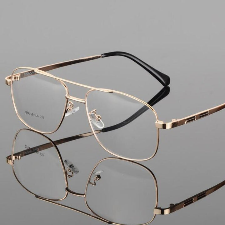Hotochki Unisex Full Rim Round Box Alloy Frame Eyeglasses 2256 Full Rim Hotochki