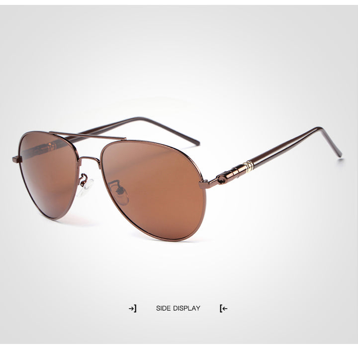 Hdcrafter Unisex Full Rim Double Bridge Oval Alloy Frame Polarized Sunglasses Le001 Sunglasses HdCrafter Sunglasses