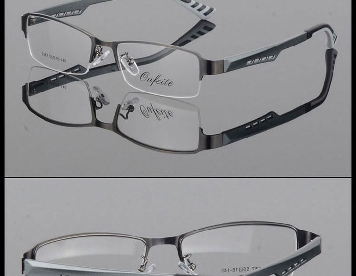 Reven Jate Women's 2387 Eyeglasses Semi-Rim Alloy Semi Rim Reven Jate