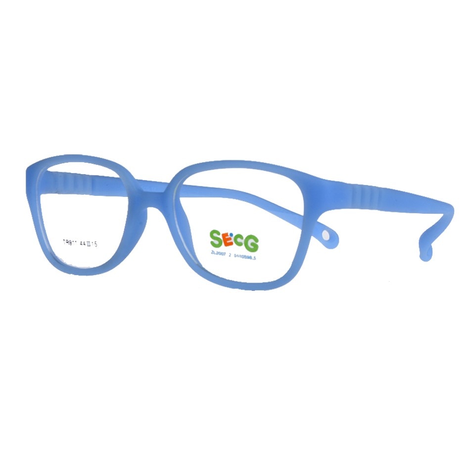 Secg's Unisex Children's Full Rim Square Tr 90 Titanium Eyeglasses Tr911 Full Rim Secg
