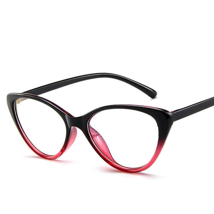 Women's Cat Eye Clear Acetate Frame Eyeglasses Frame Brightzone Gradient  