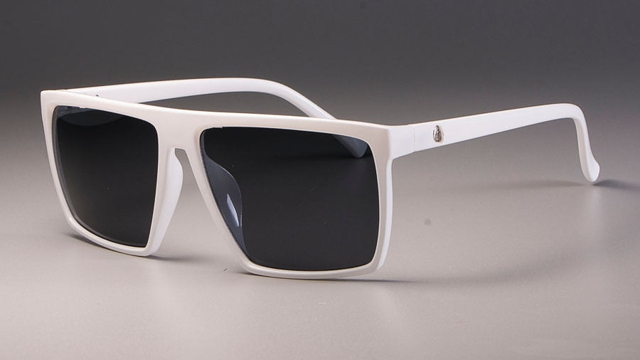 CCspace Unisex Full Rim Acetate Square Frame Steampunk Sunglasses Kulou Sunglasses CCspace Sunglasses white black