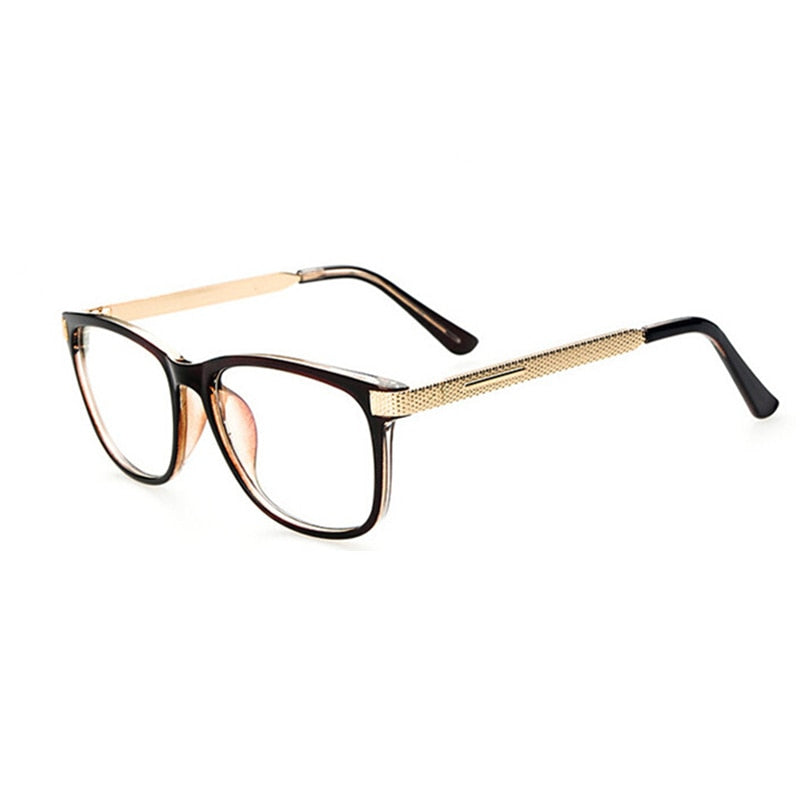 Kottdo Glasses Women Reading Eyeglasses Frame Men Square Glasses 0088 Full Rim Kottdo Brown
