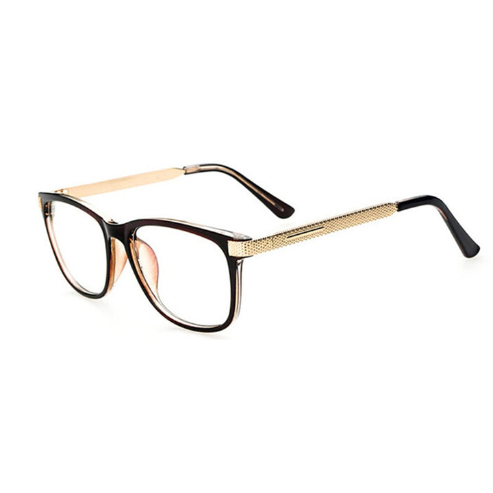 Kottdo Glasses Women Reading Eyeglasses Frame Men Square Glasses 0088 Full Rim Kottdo Brown