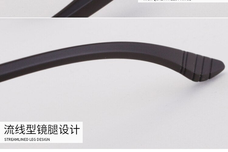 Men's Half Rim Titanium Frame Eyeglasses 9035 Semi Rim Bclear