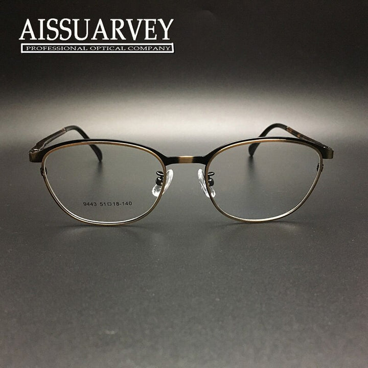 Men's Eyeglasses Alloy Full Round 9443 Frame Bolluzzy Orange  