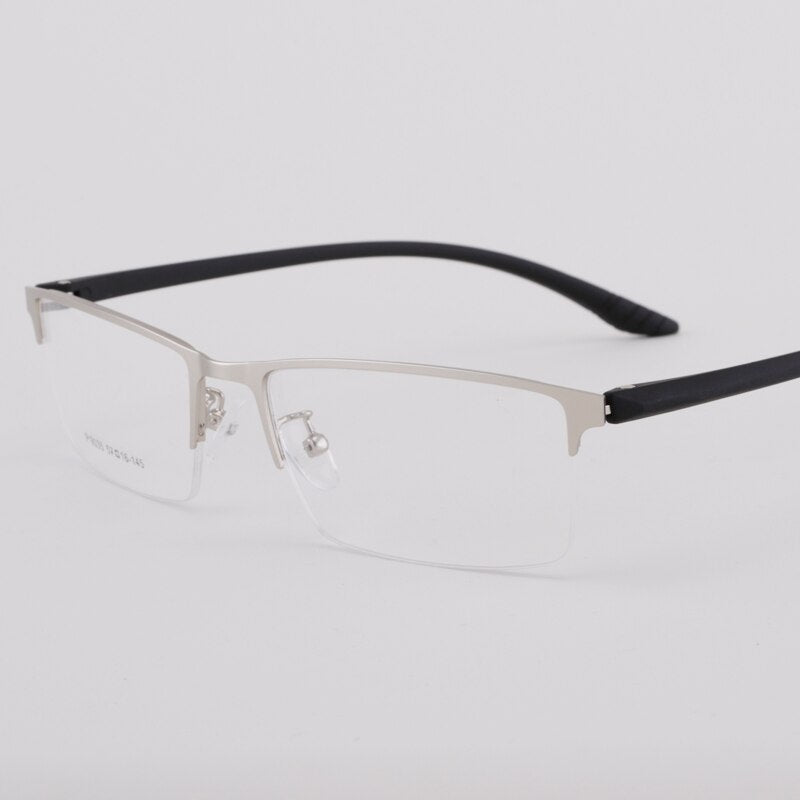Men's Half Rim Titanium Frame Eyeglasses 9035 Semi Rim Bclear