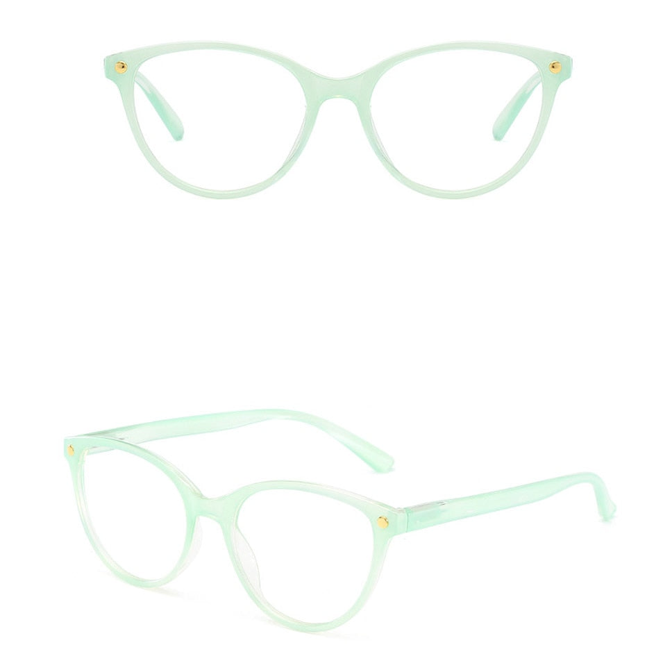ModFans Women's Full Rim Cat Eye Tr 90 Reading Glasses Msa0032 Reading Glasses Modfans Green +100