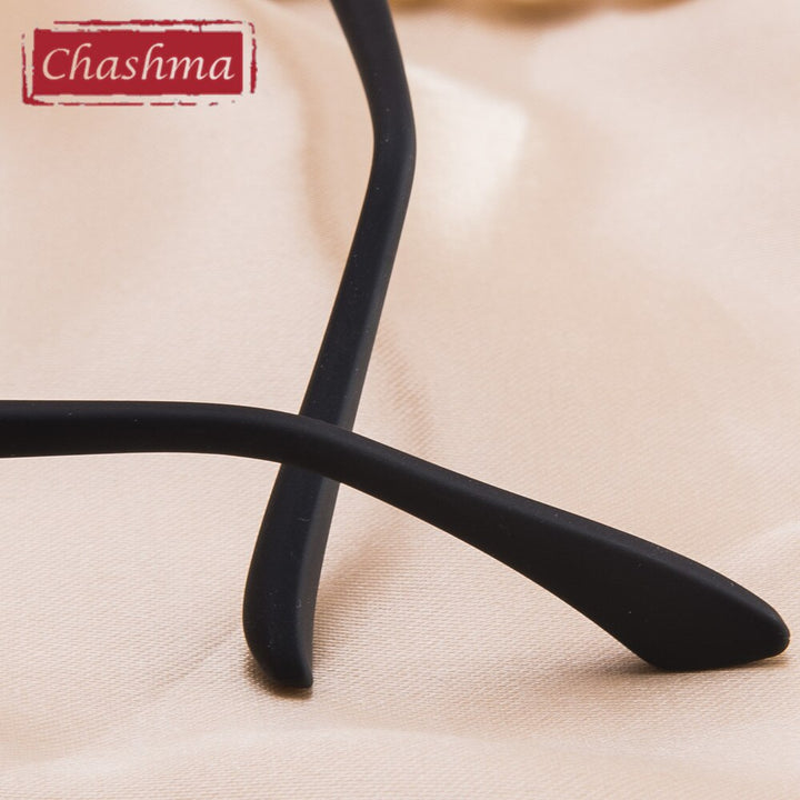 Chashma Men's Semi Rim Square Big Titanium Alloy Tr 90 Eyeglasses 8157 Semi Rim Chashma