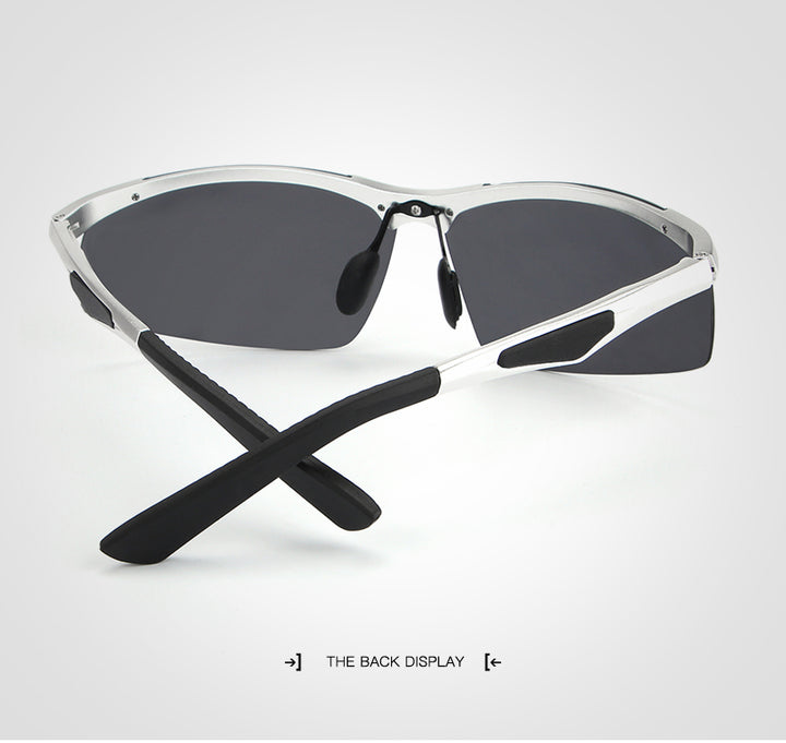 Hdcrafter Men's Rimless Aluminum Magnesium Rectangle Frame Polarized Sunglasses E300 Sunglasses HdCrafter Sunglasses