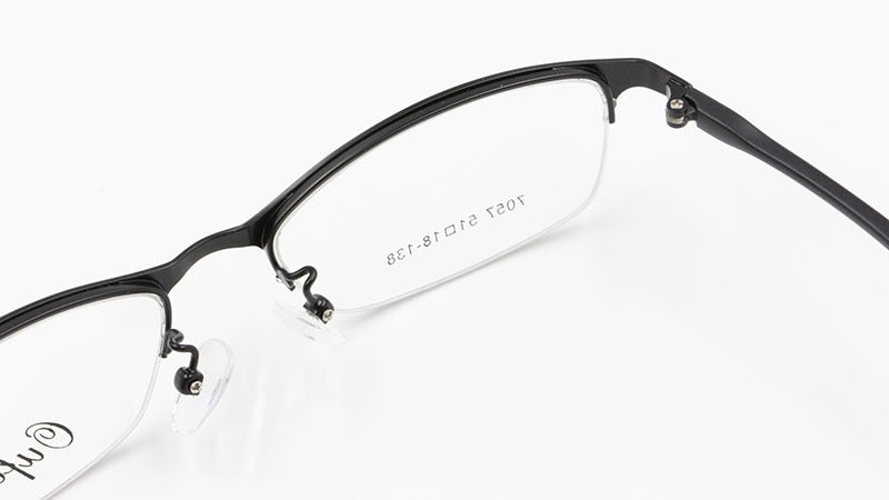 Women's Half Rim Alloy Frame Eyeglasses N7057 Semi Rim Bclear