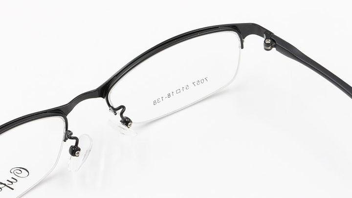 Women's Half Rim Alloy Frame Eyeglasses N7057 Semi Rim Bclear