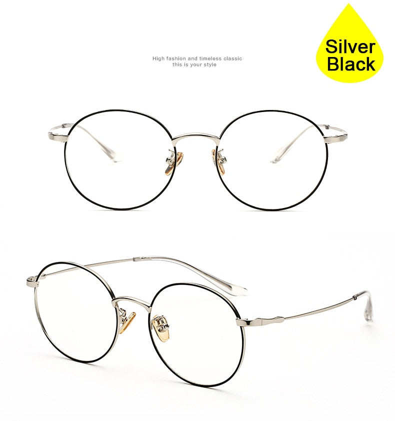 Hotochki Unisex Full Rim Round Alloy Frame Eyeglasses 77507 Full Rim Hotochki