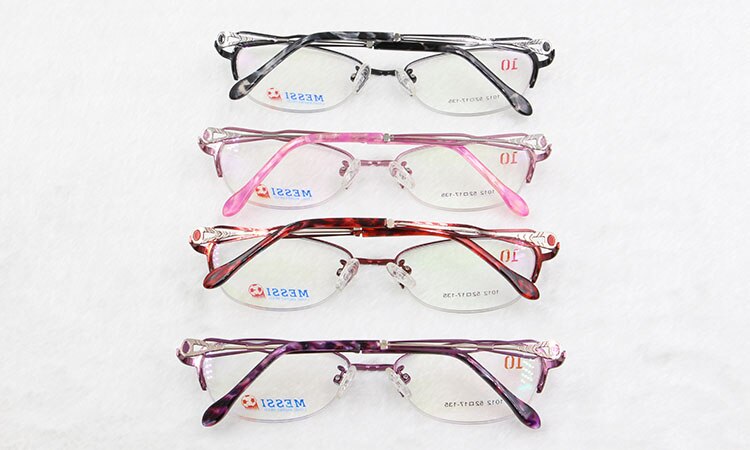 Bclear Women's Semi Rim Cat Eye Alloy Eyeglasses 1012 Semi Rim Bclear