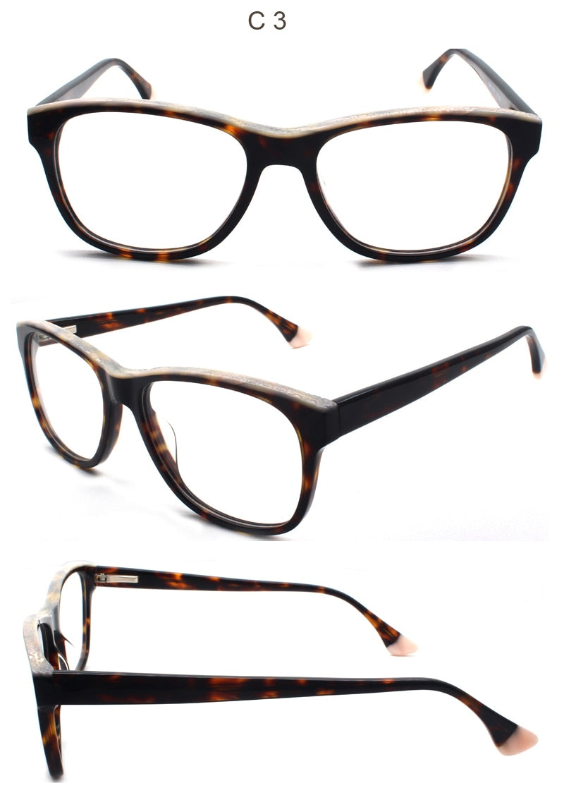 Reven Jate Unisex Full Rim Square Acetate Eyeglasses 8040 Full Rim Reven Jate
