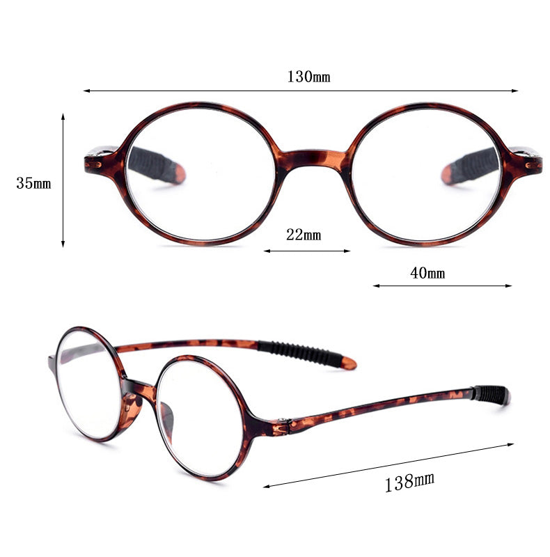 Hdcrafter Unisex Full Rim Round Acetate Frame Presbyopia Reading Glasses 236 Reading Glasses Hdcrafter Eyeglasses