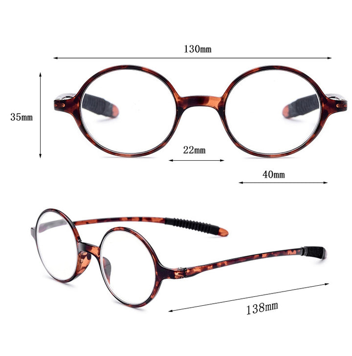 Hdcrafter Unisex Full Rim Round Acetate Frame Presbyopia Reading Glasses 236 Reading Glasses Hdcrafter Eyeglasses