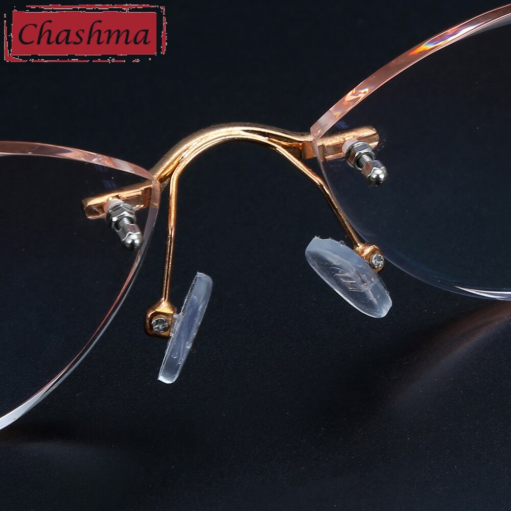 Chashma Women's Rimless Oval Titanium Eyeglasses P208 Rimless Chashma