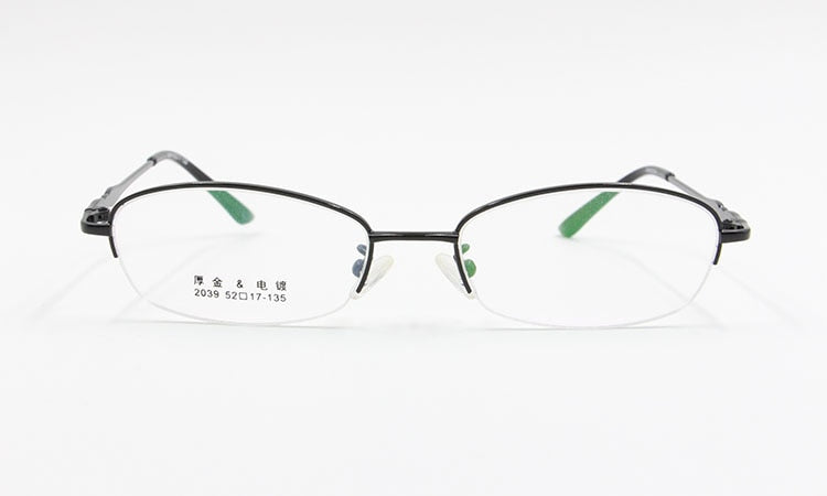 Women's Alloy Frame Semi Rim Eyeglasses 2039 Semi Rim Bclear