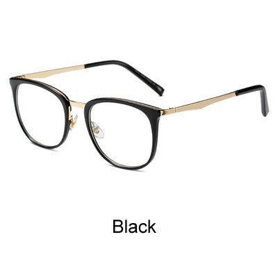 Ralferty Women's Full Rim Square Acetate Alloy Eyeglasses F92128 Full Rim Ralferty Black