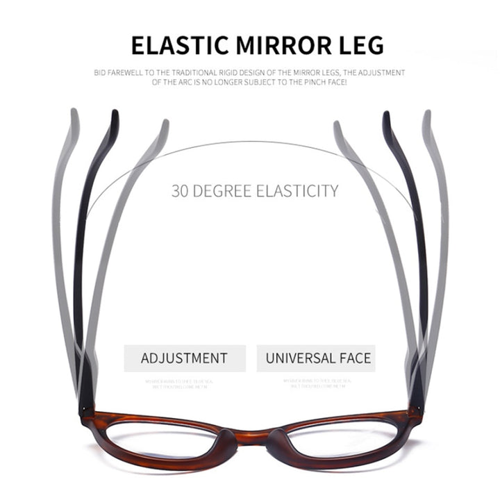 Modfans Unisex Full Rim Round Polycarbonate Reading Glasses S005 Reading Glasses Modfans